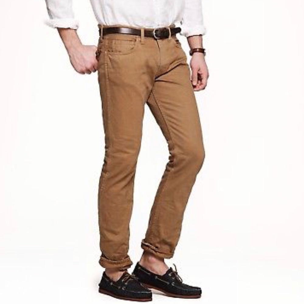 J. Crew 484 Garment-Dyed Jean Dusty Camel Tan